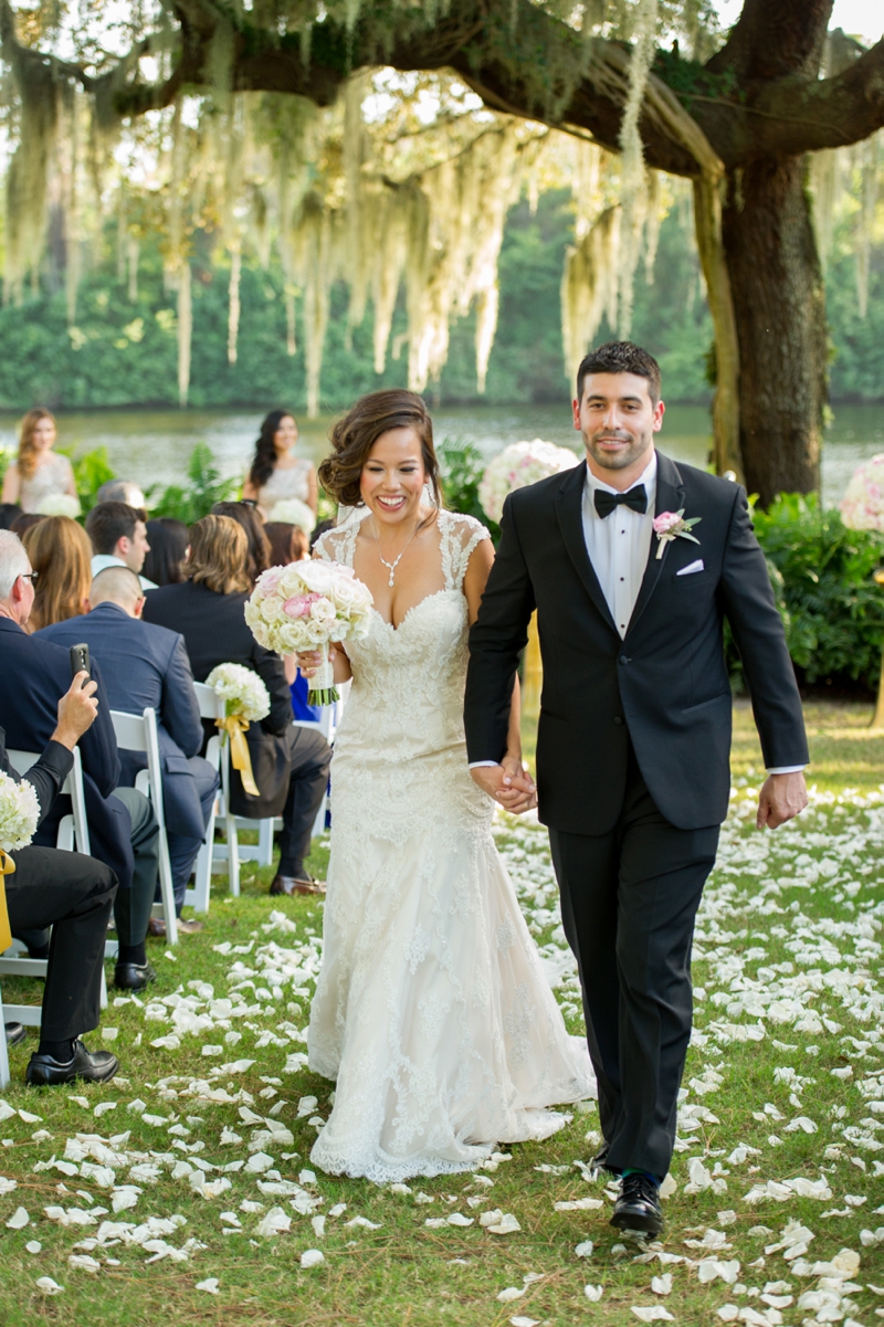 Elegant Blush & Gold Florida Wedding via TheELD.com