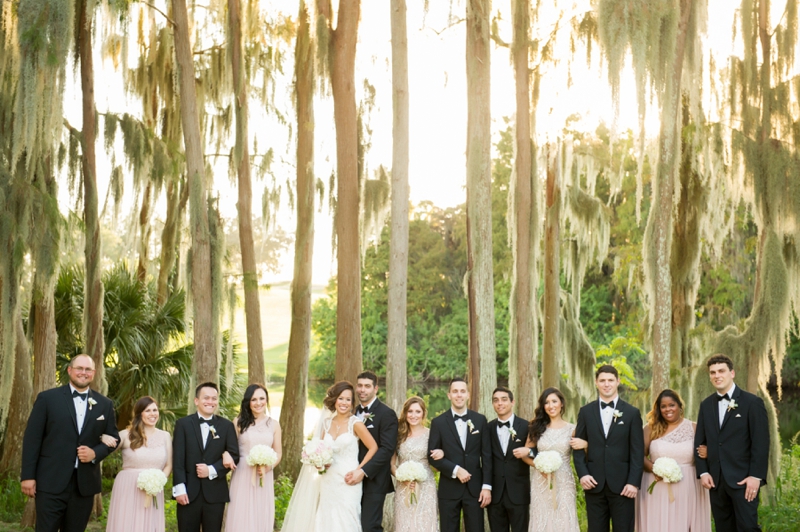 Elegant Blush & Gold Florida Wedding via TheELD.com