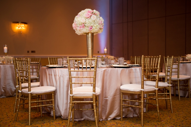 Elegant Blush & Gold Florida Wedding via TheELD.com