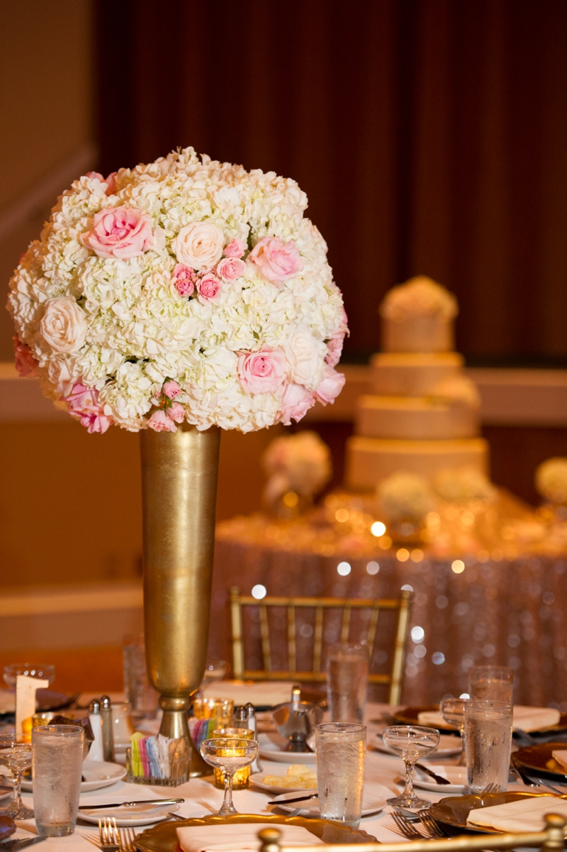 Elegant Blush & Gold Florida Wedding via TheELD.com