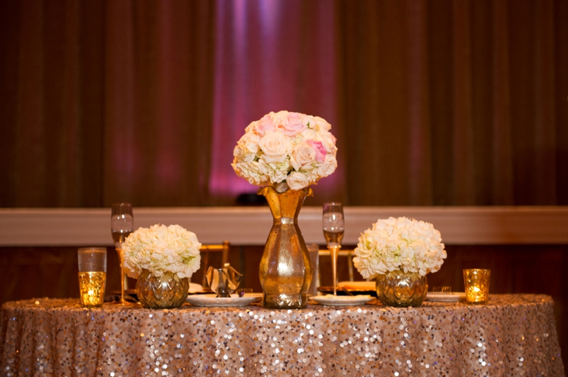 Elegant Blush & Gold Florida Wedding via TheELD.com