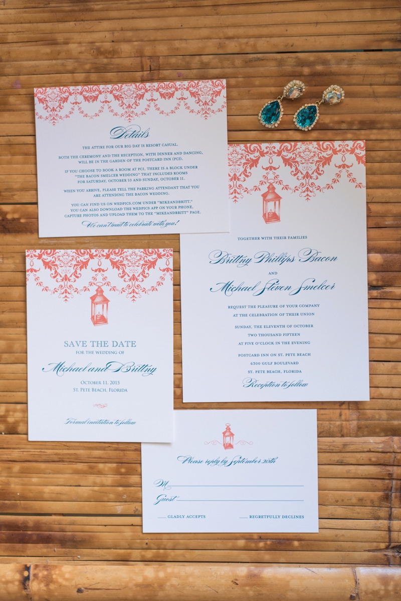 Coral & Turquoise St. Pete Beach Wedding via TheELD.com