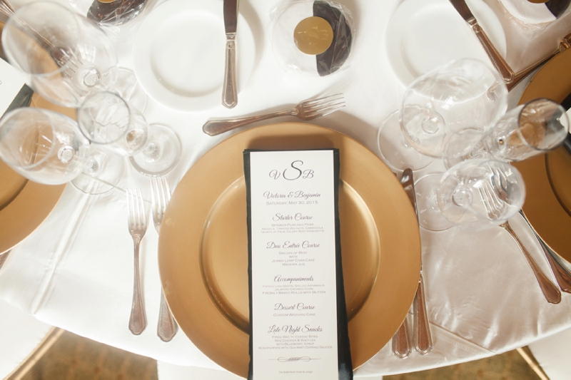 Elegant Black & Gold North Carolina Wedding via TheELD.com