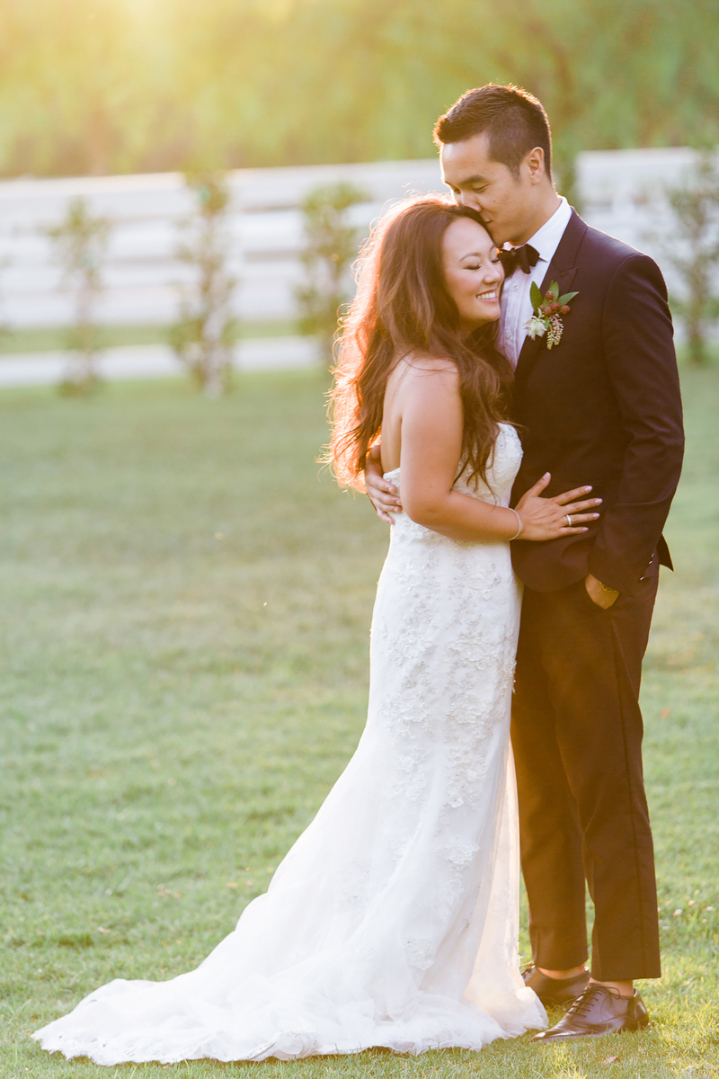 Elegant Blush & Red California Wedding via TheELD.com