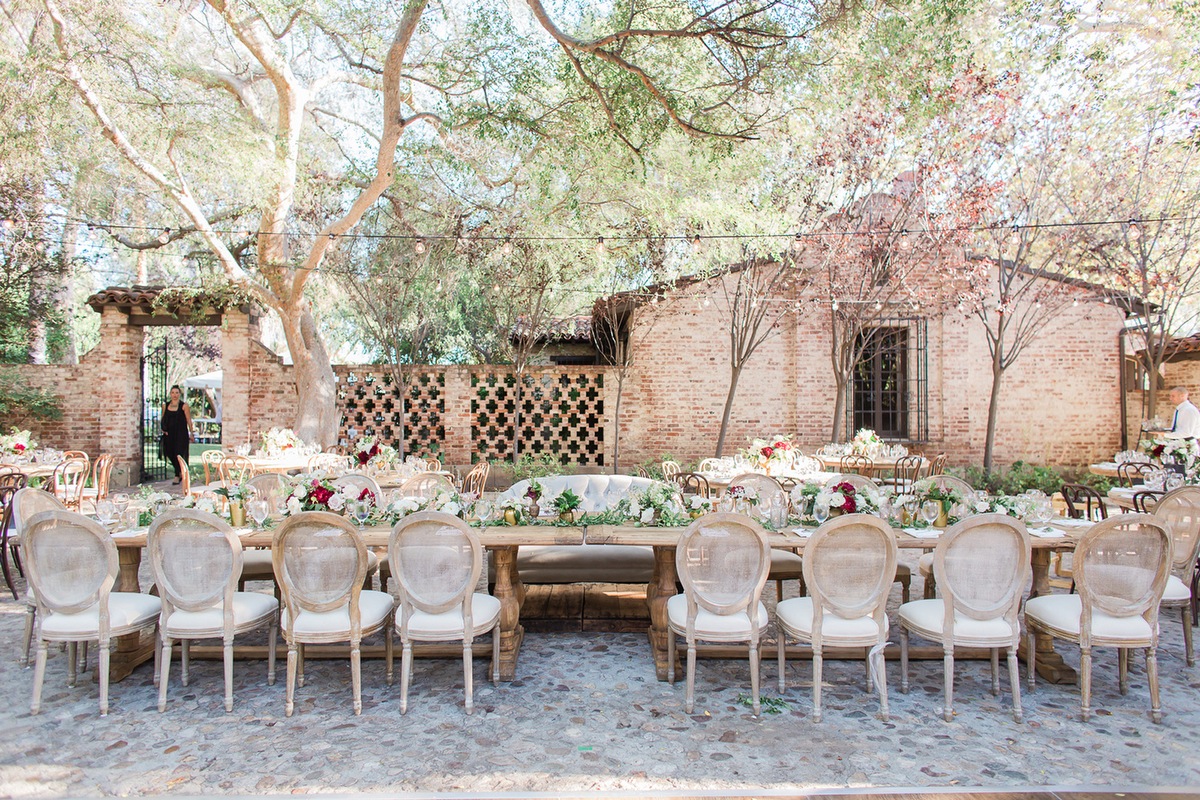 Elegant Blush & Red California Wedding via TheELD.com