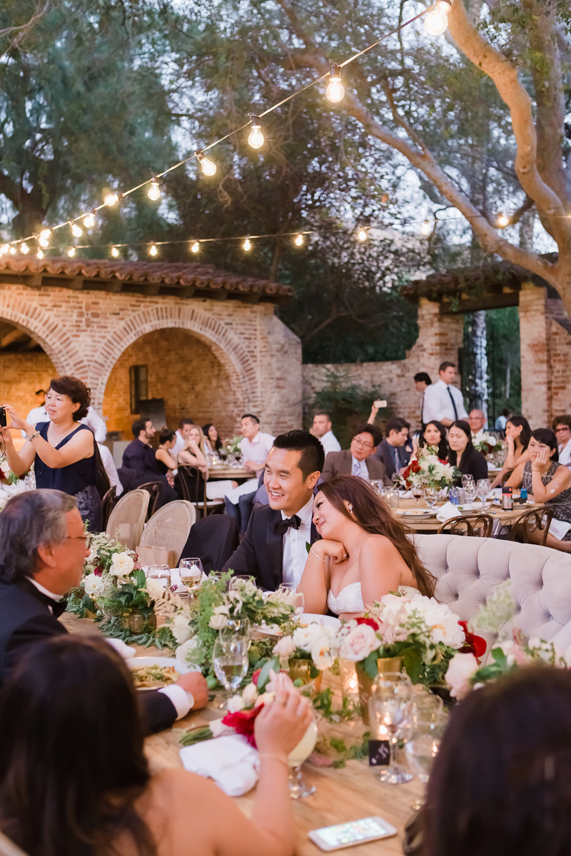 Elegant Blush & Red California Wedding via TheELD.com