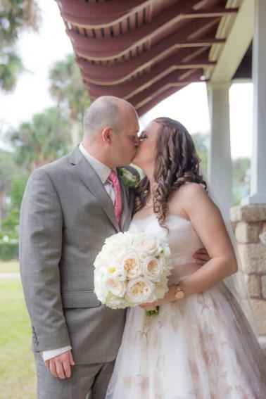 Candlelit Blush and Gold Florida Wedding via TheELD.com