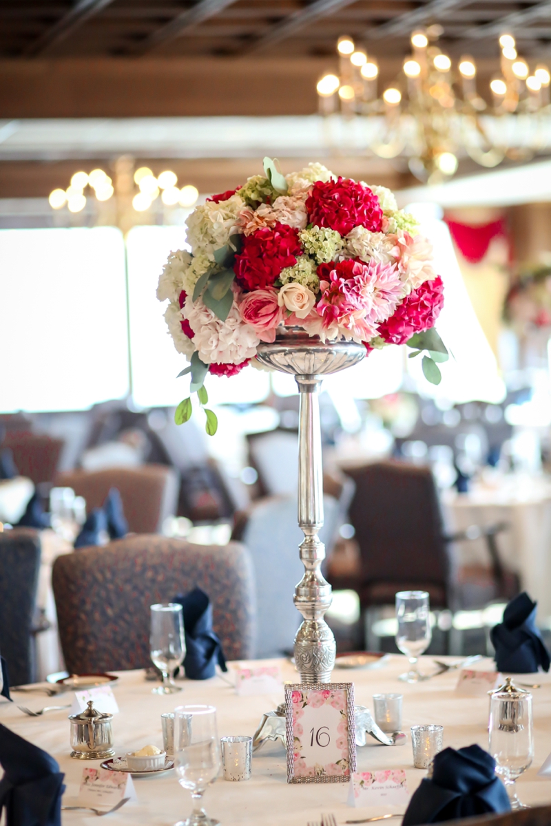 Elegant Pink & Navy Tampa Wedding via TheELD.com