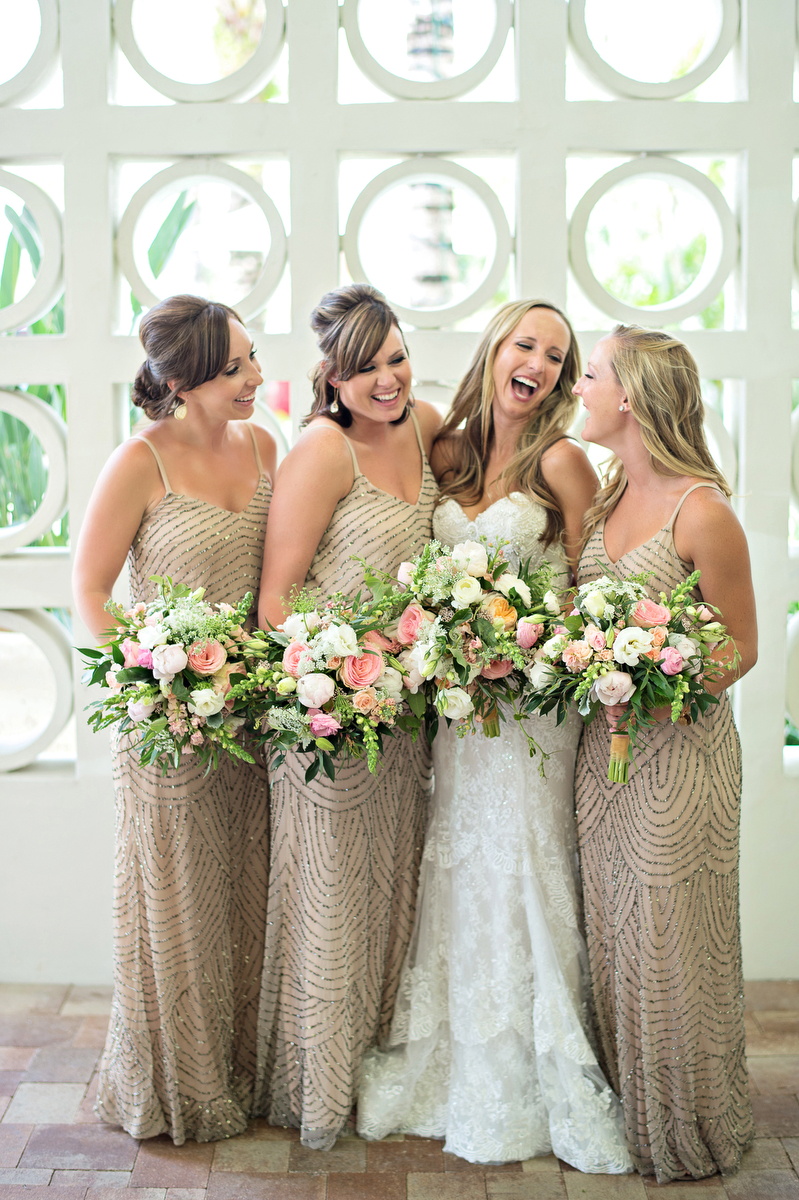 Pink & Gold Rustic Garden Wedding via TheELD.com