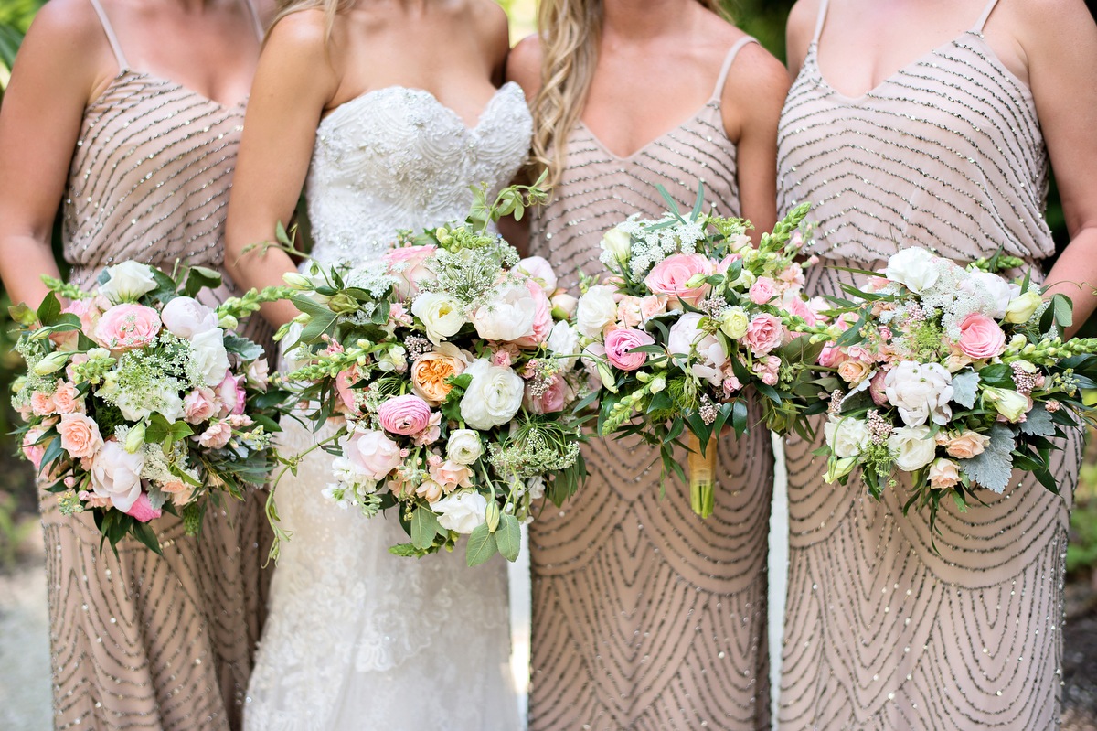 Pink & Gold Rustic Garden Wedding via TheELD.com