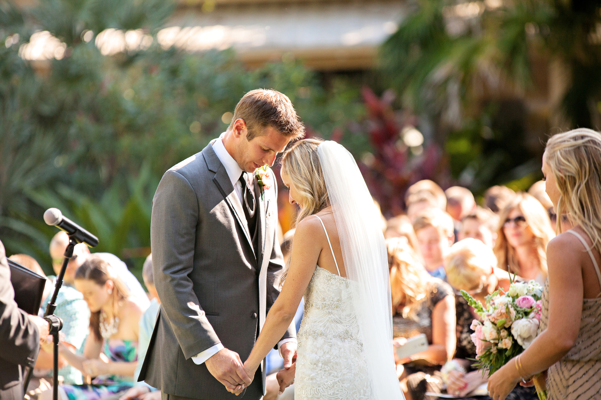 Pink & Gold Rustic Garden Wedding via TheELD.com