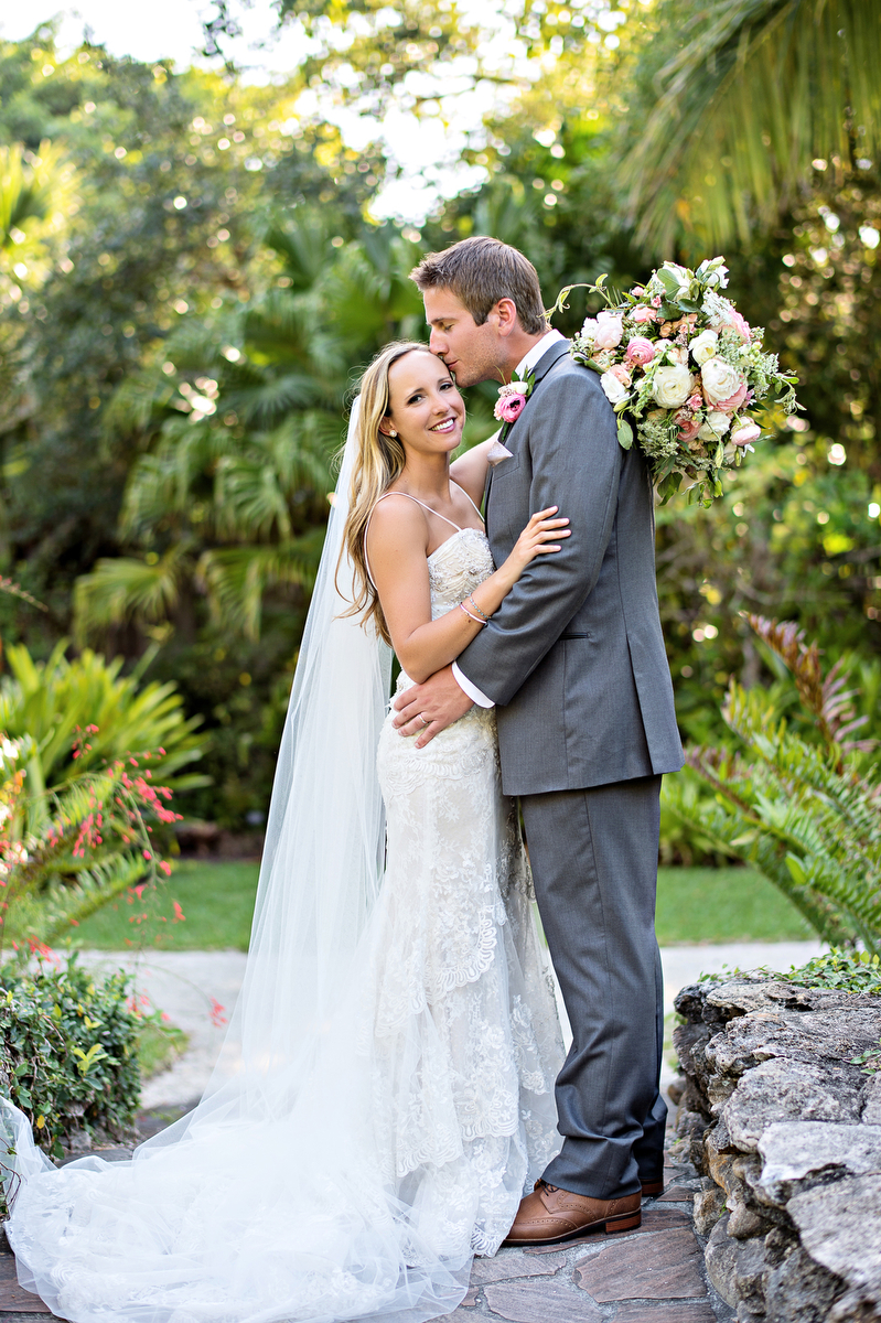 Pink & Gold Rustic Garden Wedding via TheELD.com