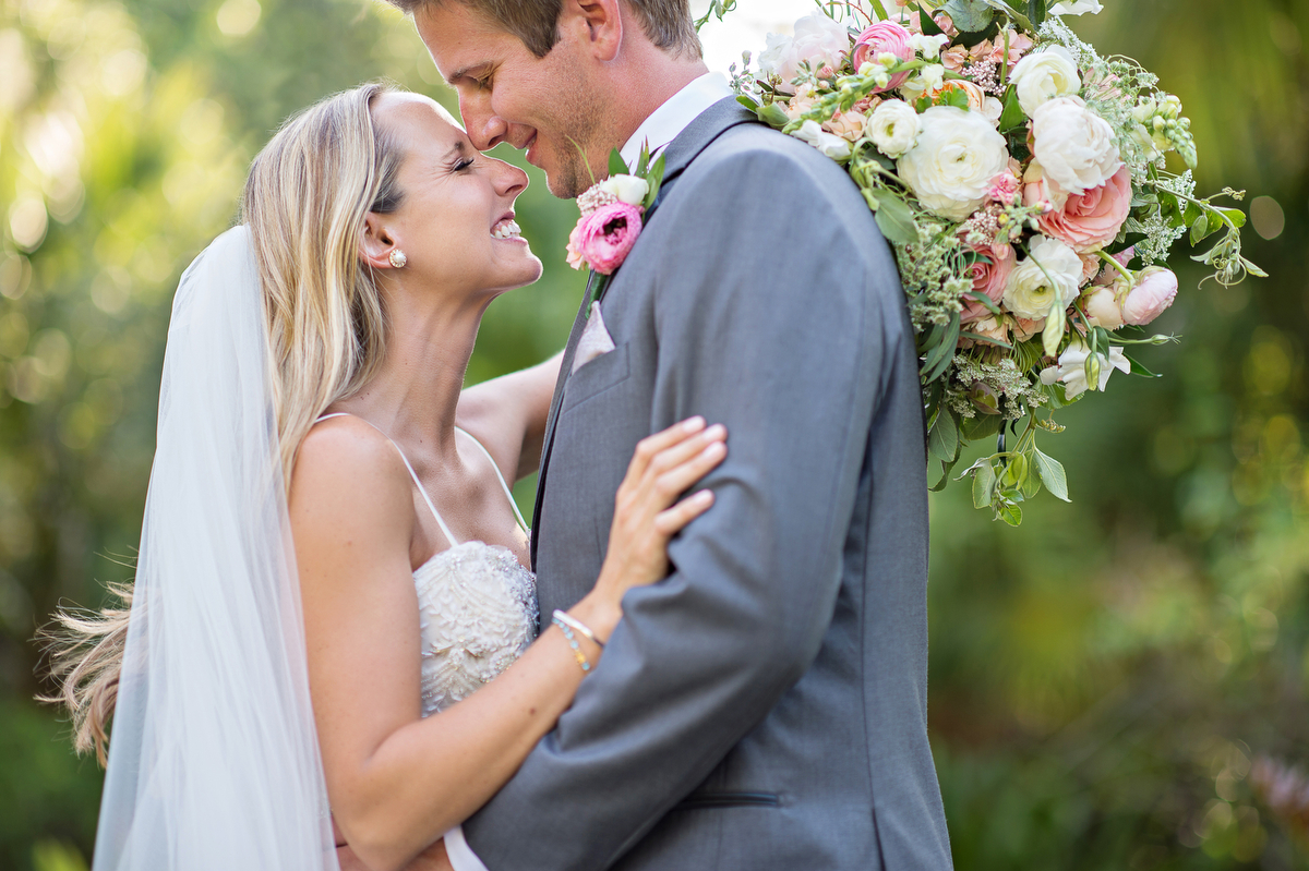 Pink & Gold Rustic Garden Wedding via TheELD.com