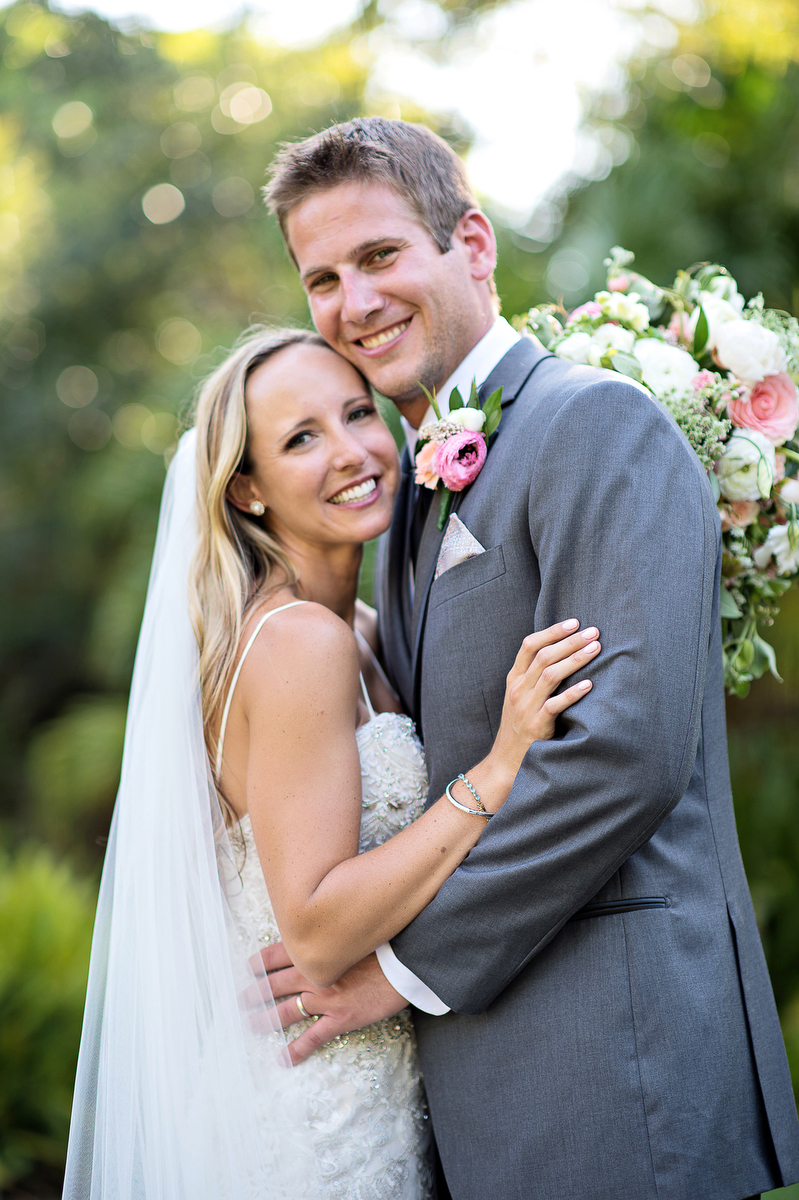 Pink & Gold Rustic Garden Wedding via TheELD.com