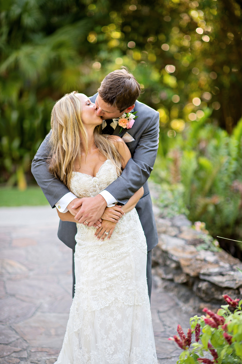 Pink & Gold Rustic Garden Wedding via TheELD.com