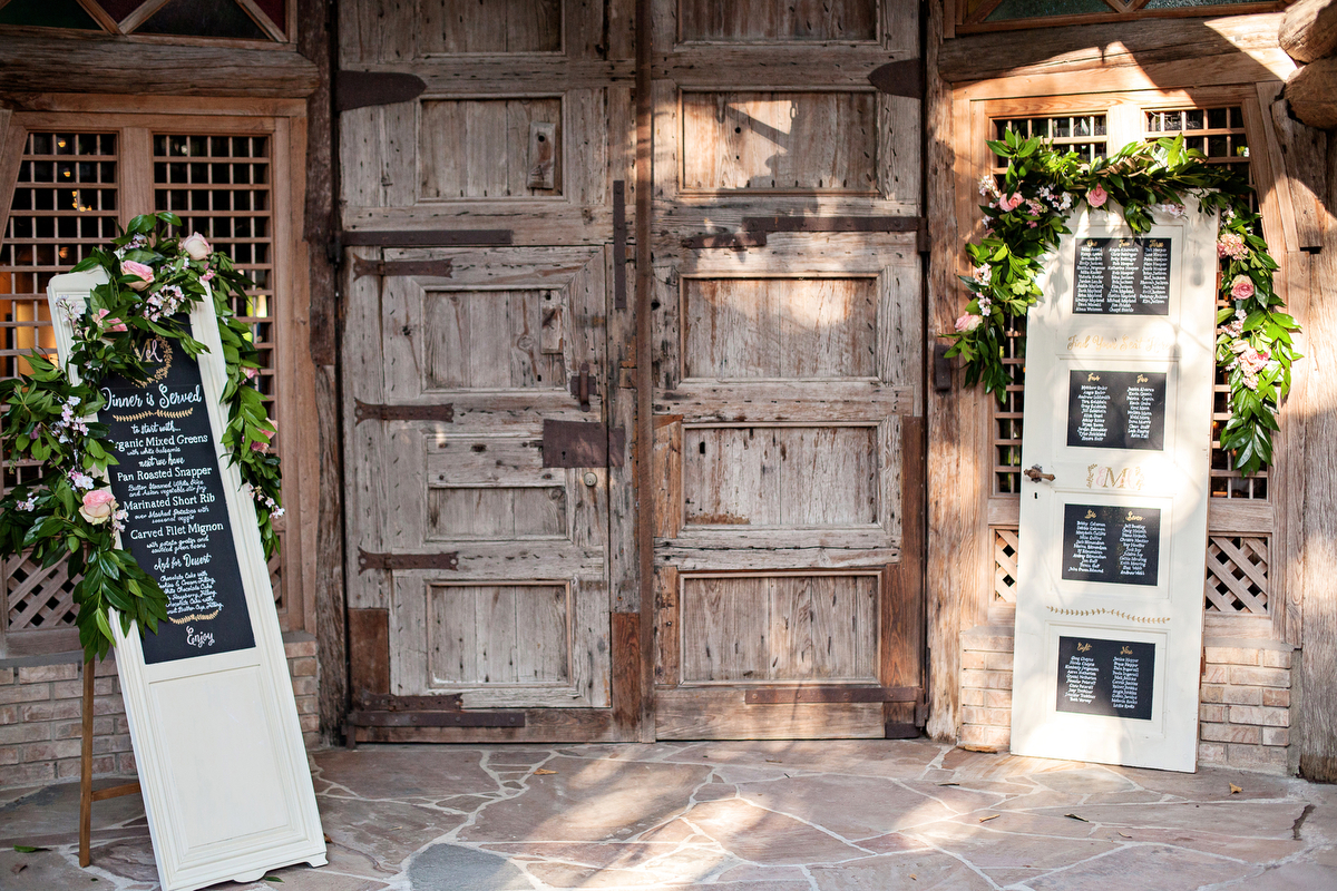 Pink & Gold Rustic Garden Wedding via TheELD.com