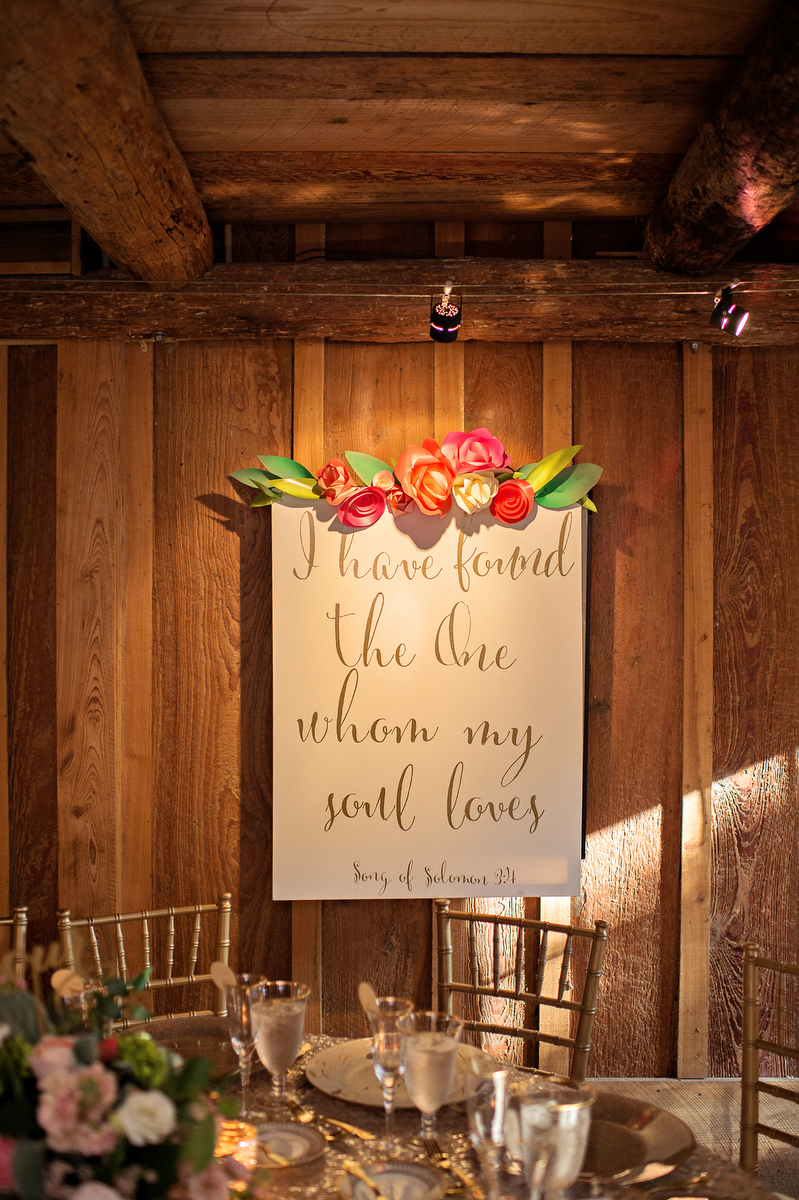 Pink & Gold Rustic Garden Wedding via TheELD.com