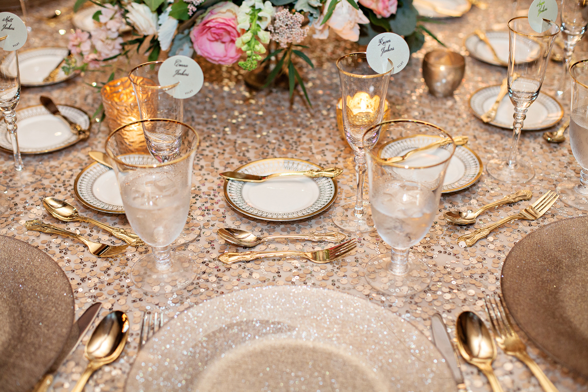 Pink & Gold Rustic Garden Wedding via TheELD.com