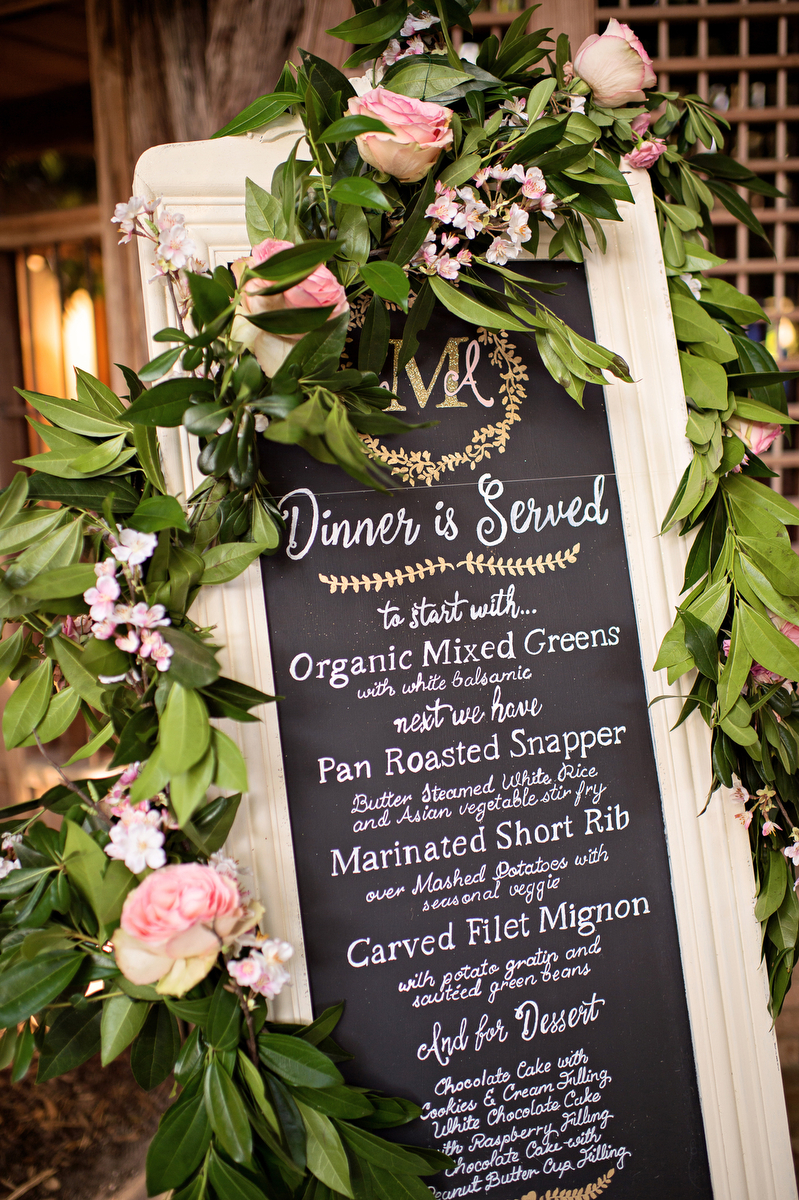 Pink & Gold Rustic Garden Wedding via TheELD.com