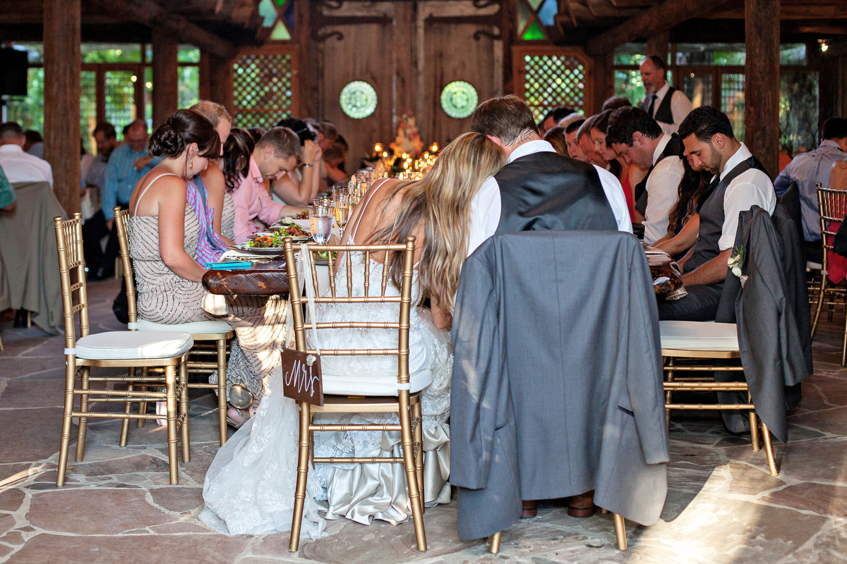 Pink & Gold Rustic Garden Wedding via TheELD.com