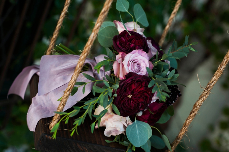 Romantic Purple & Burgundy Wedding Ideas via TheELD.com