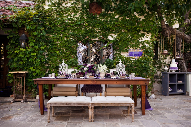 Romantic Purple & Burgundy Wedding Ideas via TheELD.com