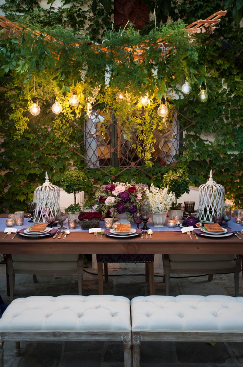 Romantic Purple & Burgundy Wedding Ideas via TheELD.com