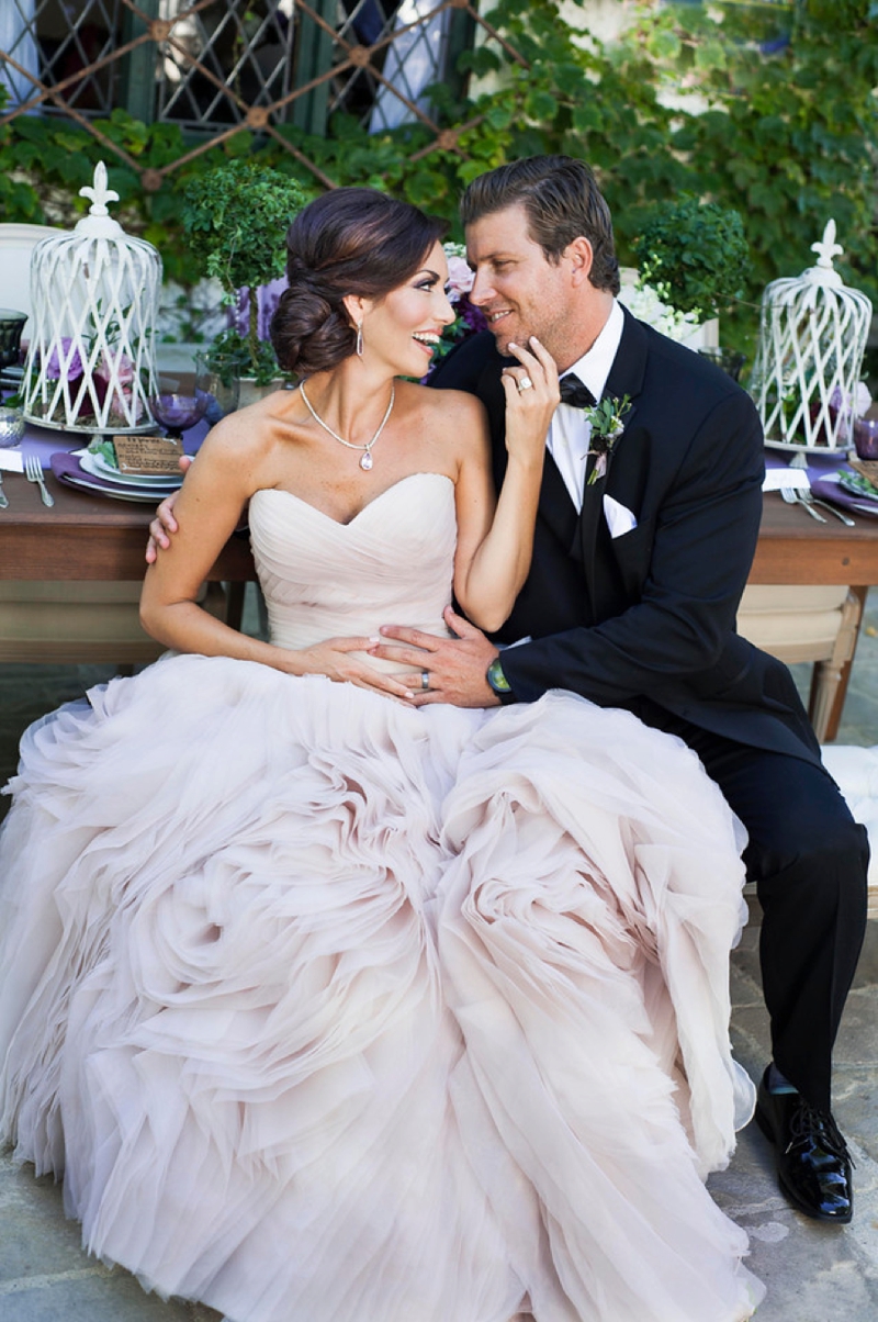 Romantic Purple & Burgundy Wedding Ideas via TheELD.com