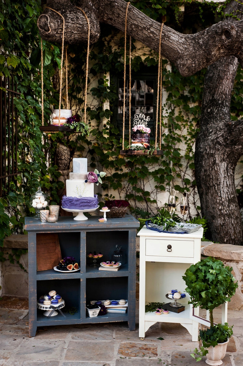 Romantic Purple & Burgundy Wedding Ideas via TheELD.com