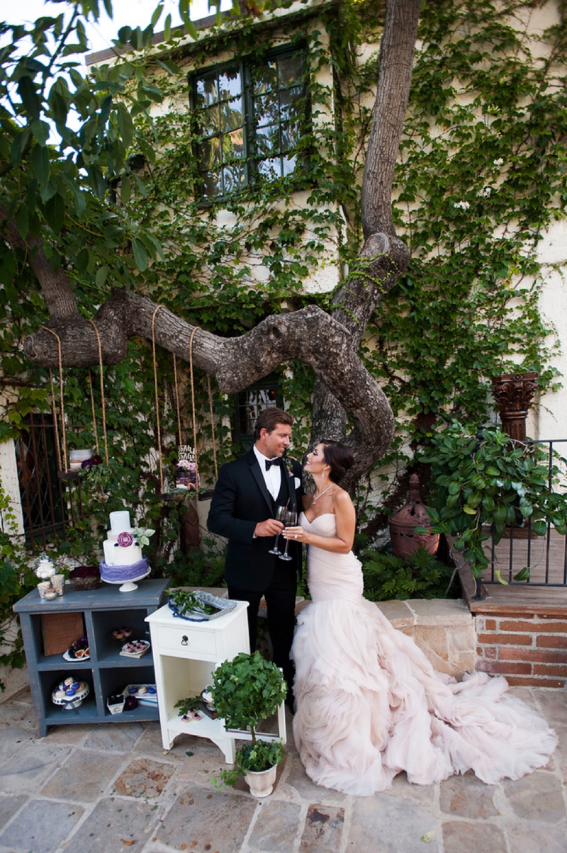 Romantic Purple & Burgundy Wedding Ideas via TheELD.com