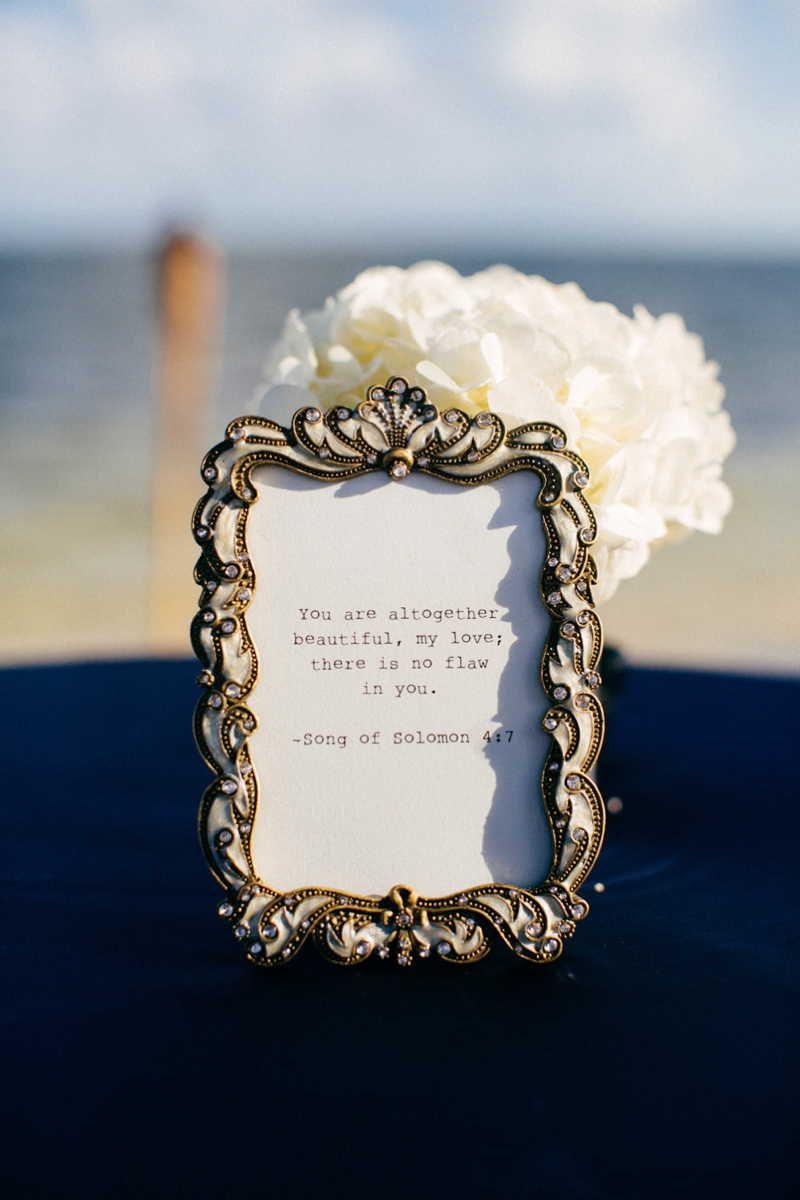 Glamorous Navy & White Islamorada Wedding via TheELD.com