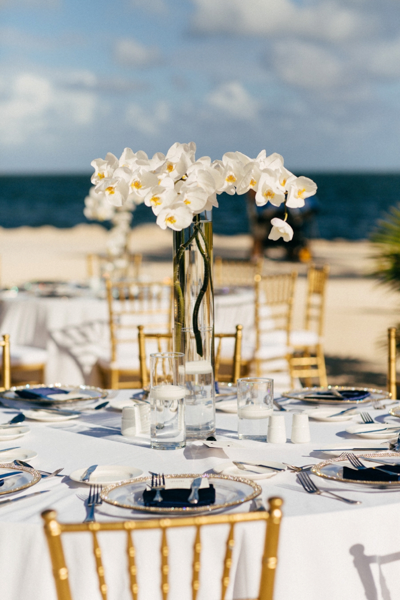 Glamorous Navy & White Islamorada Wedding via TheELD.com