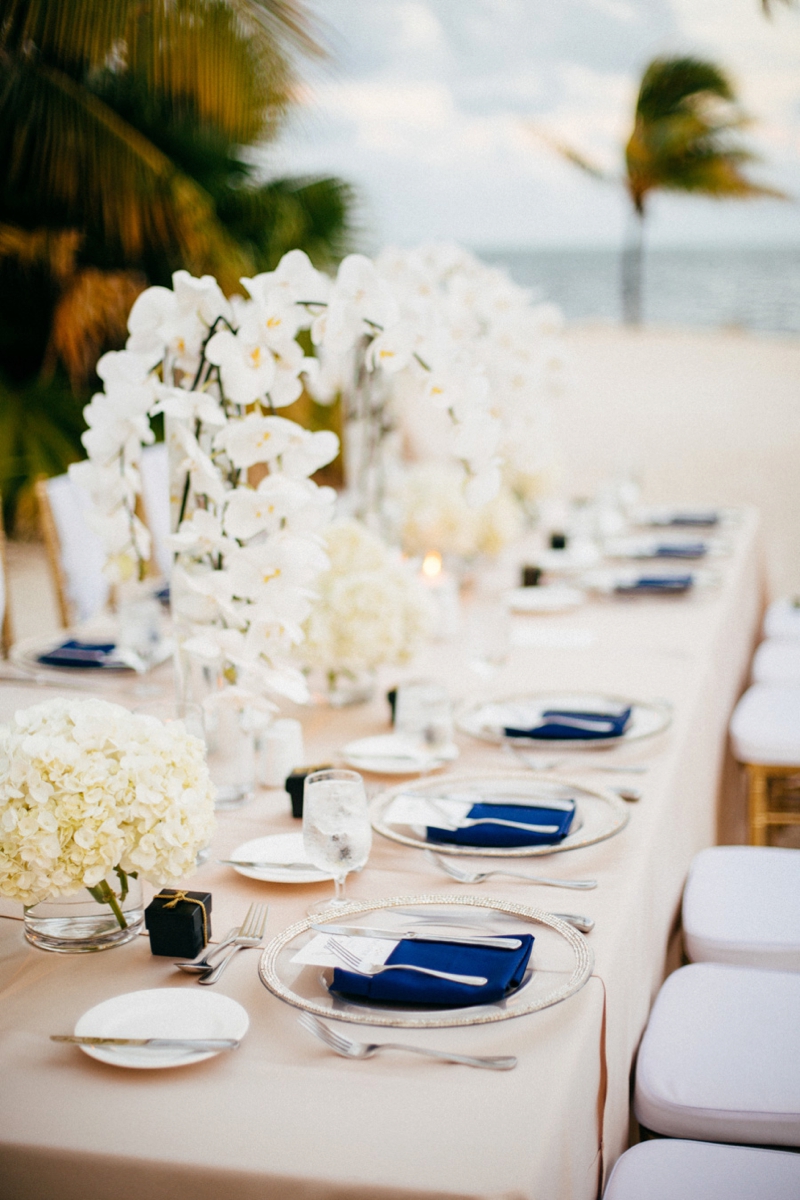 Glamorous Navy & White Islamorada Wedding via TheELD.com