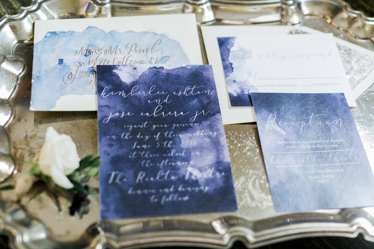 A Romantic Red White and Blue Wedding via TheELD.com