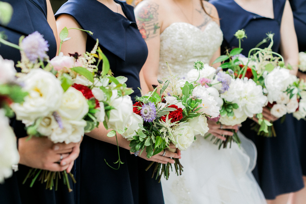 A Romantic Red White and Blue Wedding via TheELD.com