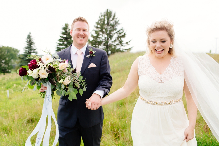 An Organic Blush & Burgundy Minnesota Wedding via TheELD.com