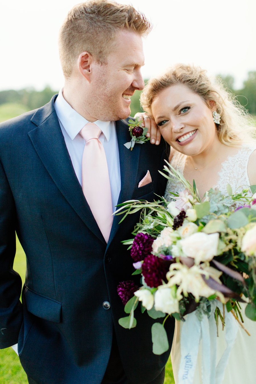 An Organic Blush & Burgundy Minnesota Wedding via TheELD.com