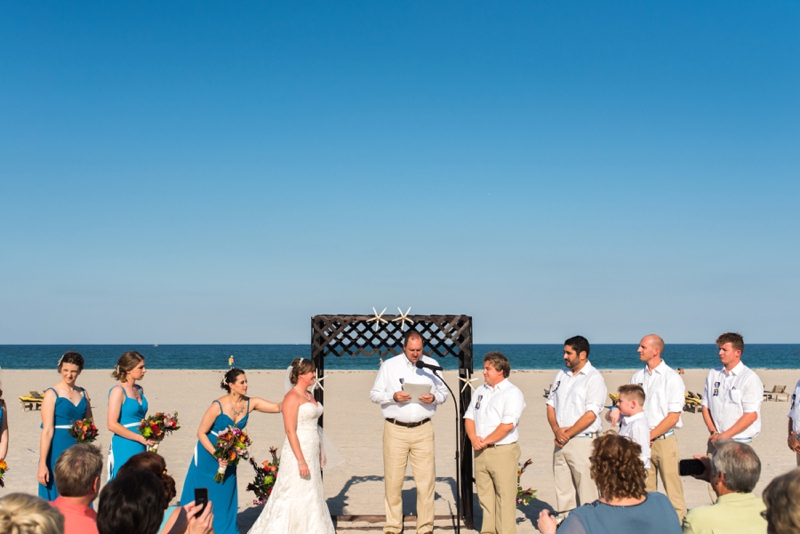 A Colorful & Tropical Beach Wedding via TheELD.com