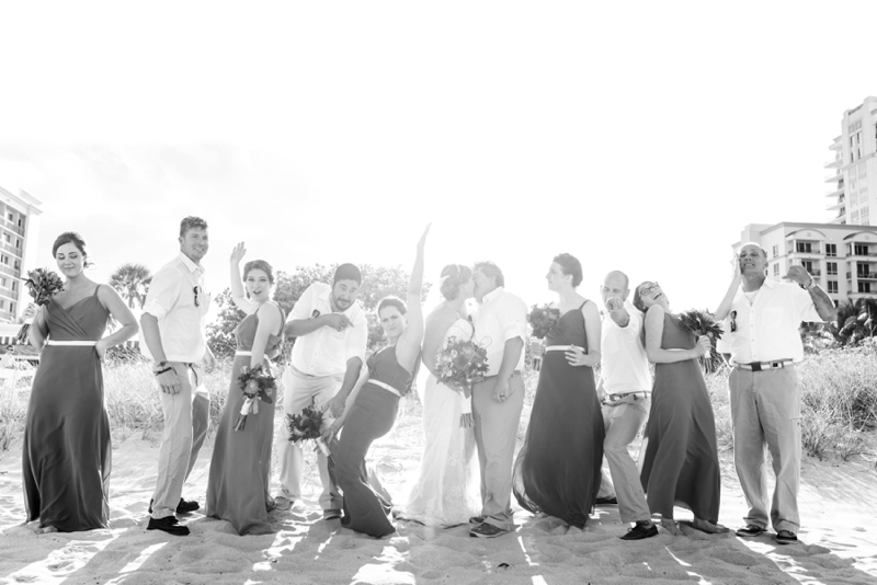 A Colorful & Tropical Beach Wedding via TheELD.com