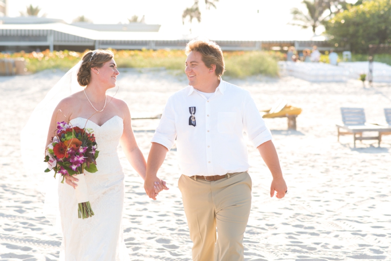 A Colorful & Tropical Beach Wedding via TheELD.com