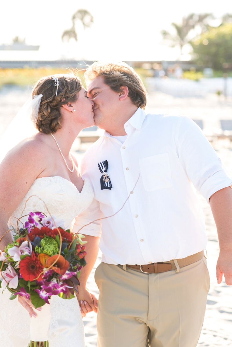 A Colorful & Tropical Beach Wedding via TheELD.com