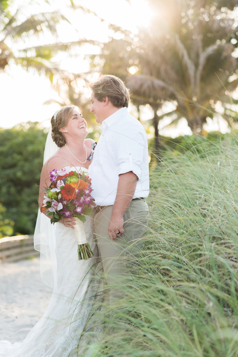 A Colorful & Tropical Beach Wedding via TheELD.com