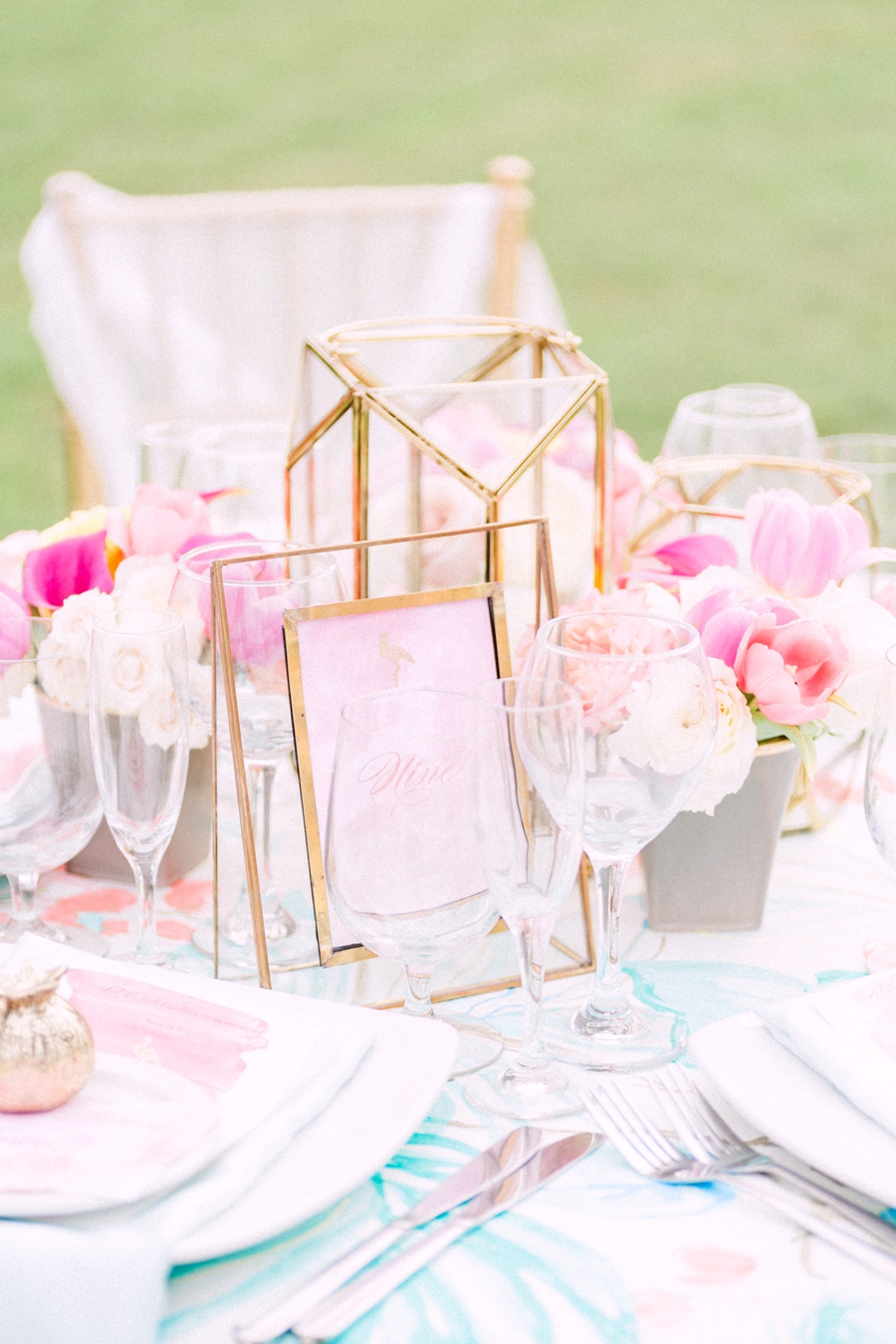 Chic Florida Inspired Pink and Aqua Wedding Ideas via TheELD.com