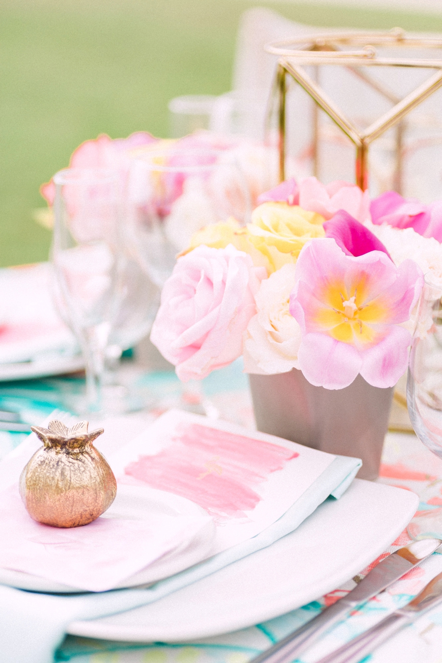 Chic Florida Inspired Pink and Aqua Wedding Ideas via TheELD.com