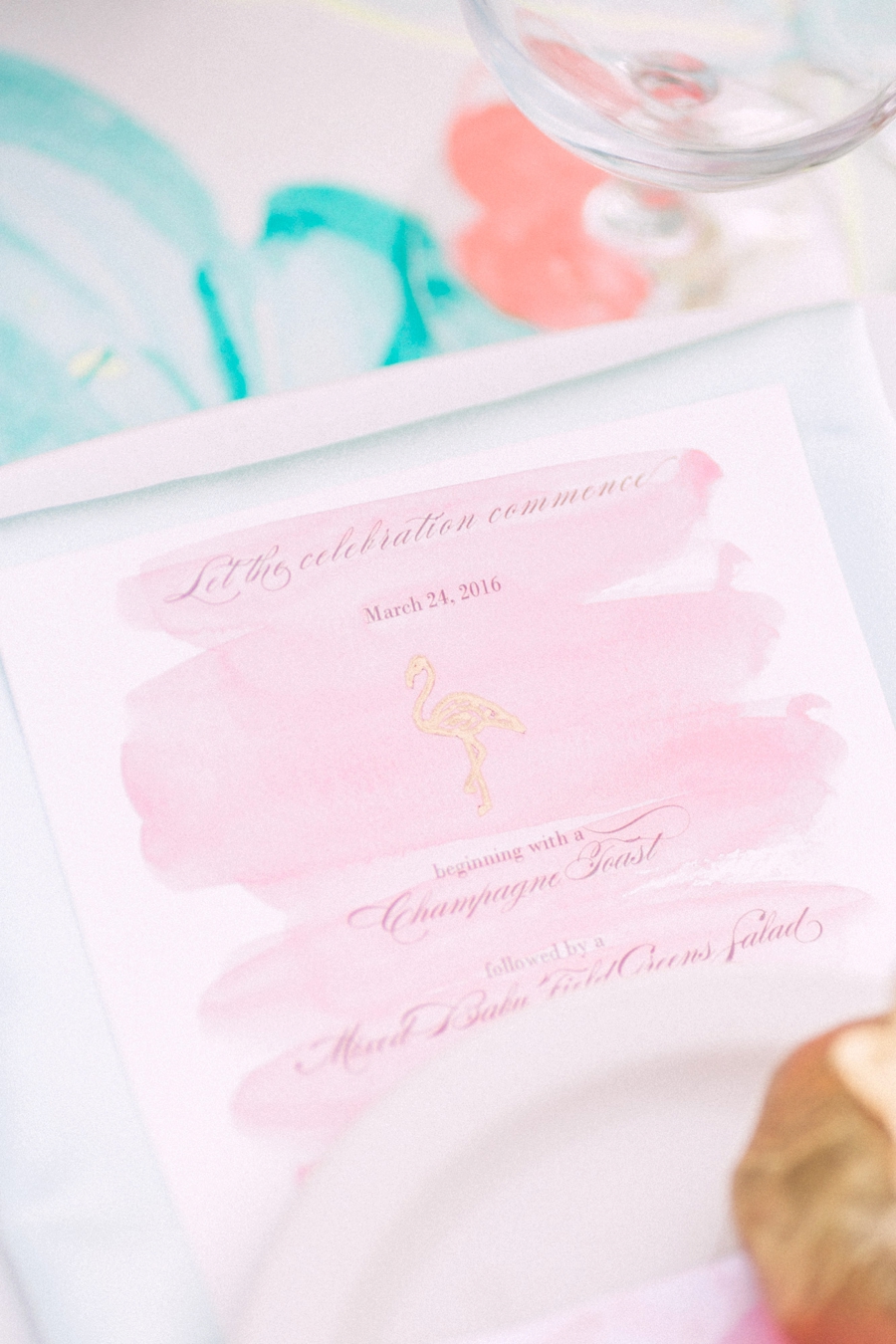 Chic Florida Inspired Pink and Aqua Wedding Ideas via TheELD.com