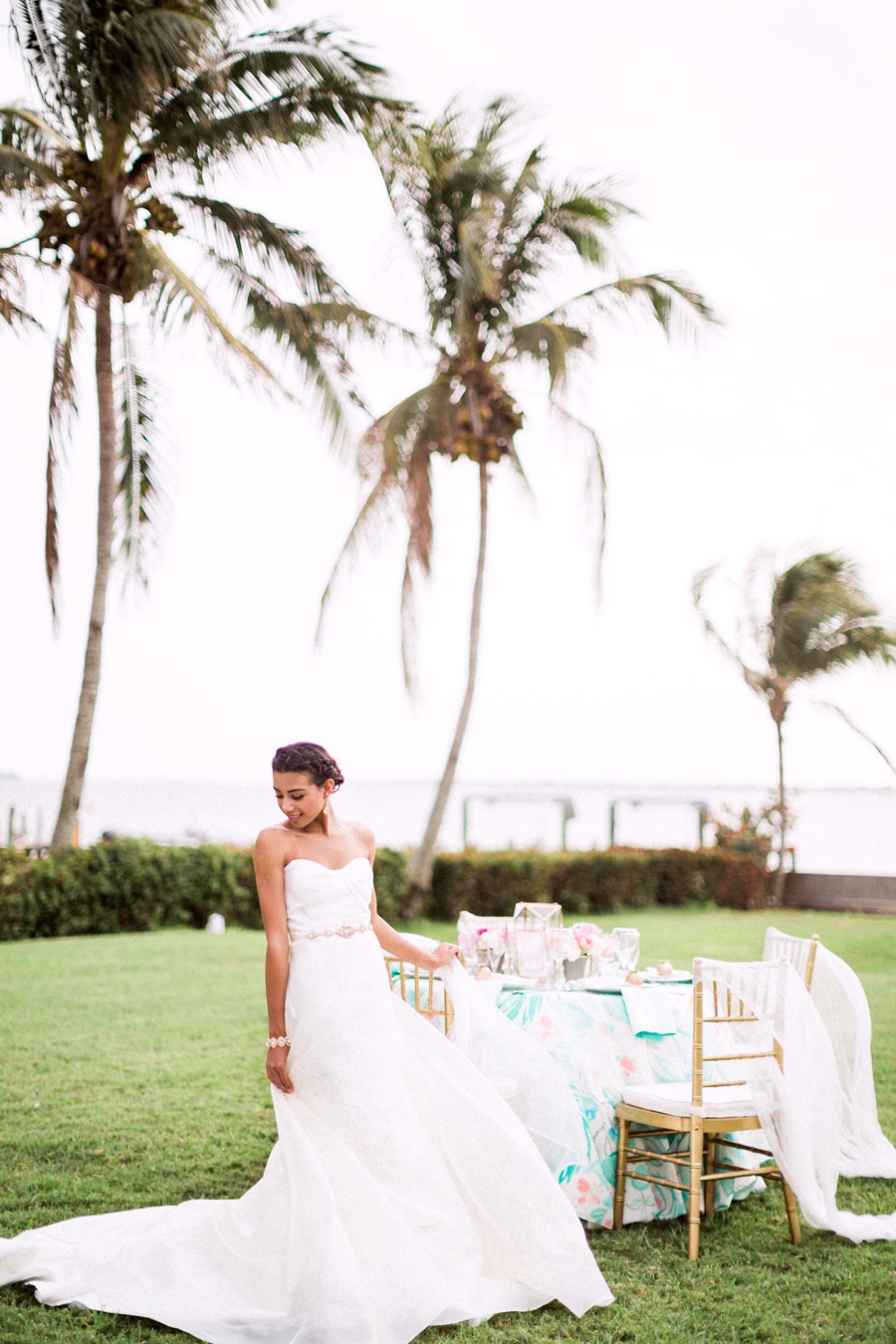 Chic Florida Inspired Pink and Aqua Wedding Ideas via TheELD.com