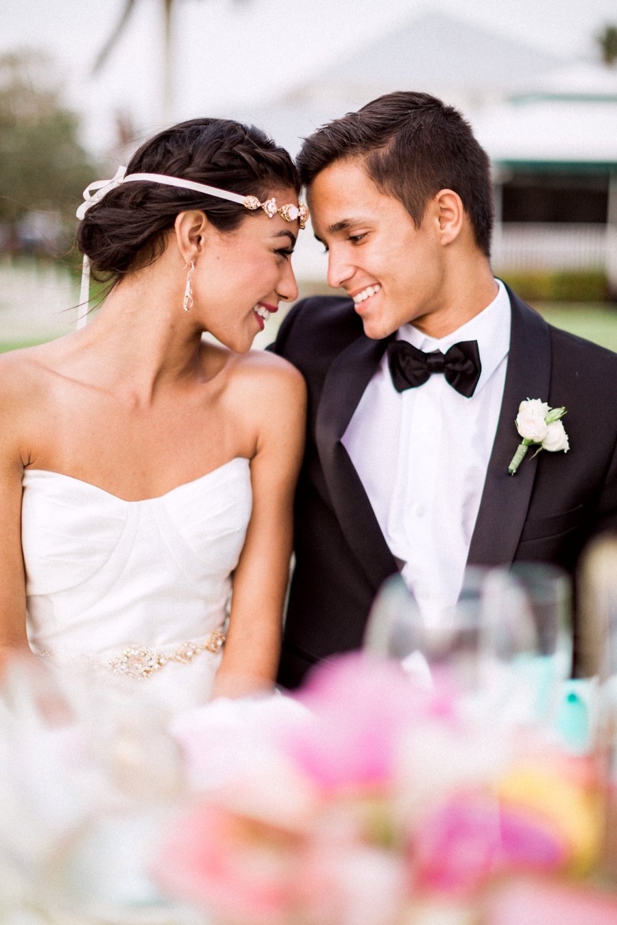 Chic Florida Inspired Pink and Aqua Wedding Ideas via TheELD.com