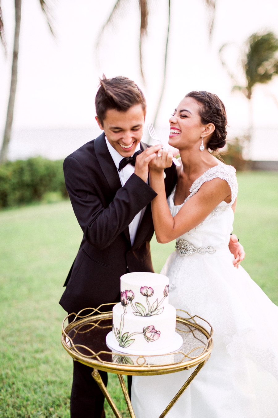 Chic Florida Inspired Pink and Aqua Wedding Ideas via TheELD.com