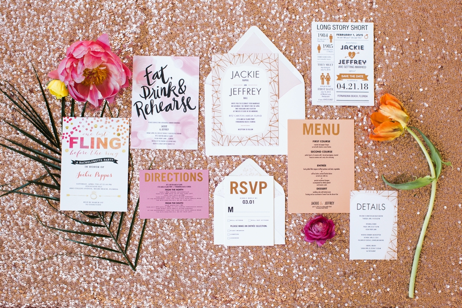 Chic Yellow & Pink Beach Wedding Ideas via TheELD.com