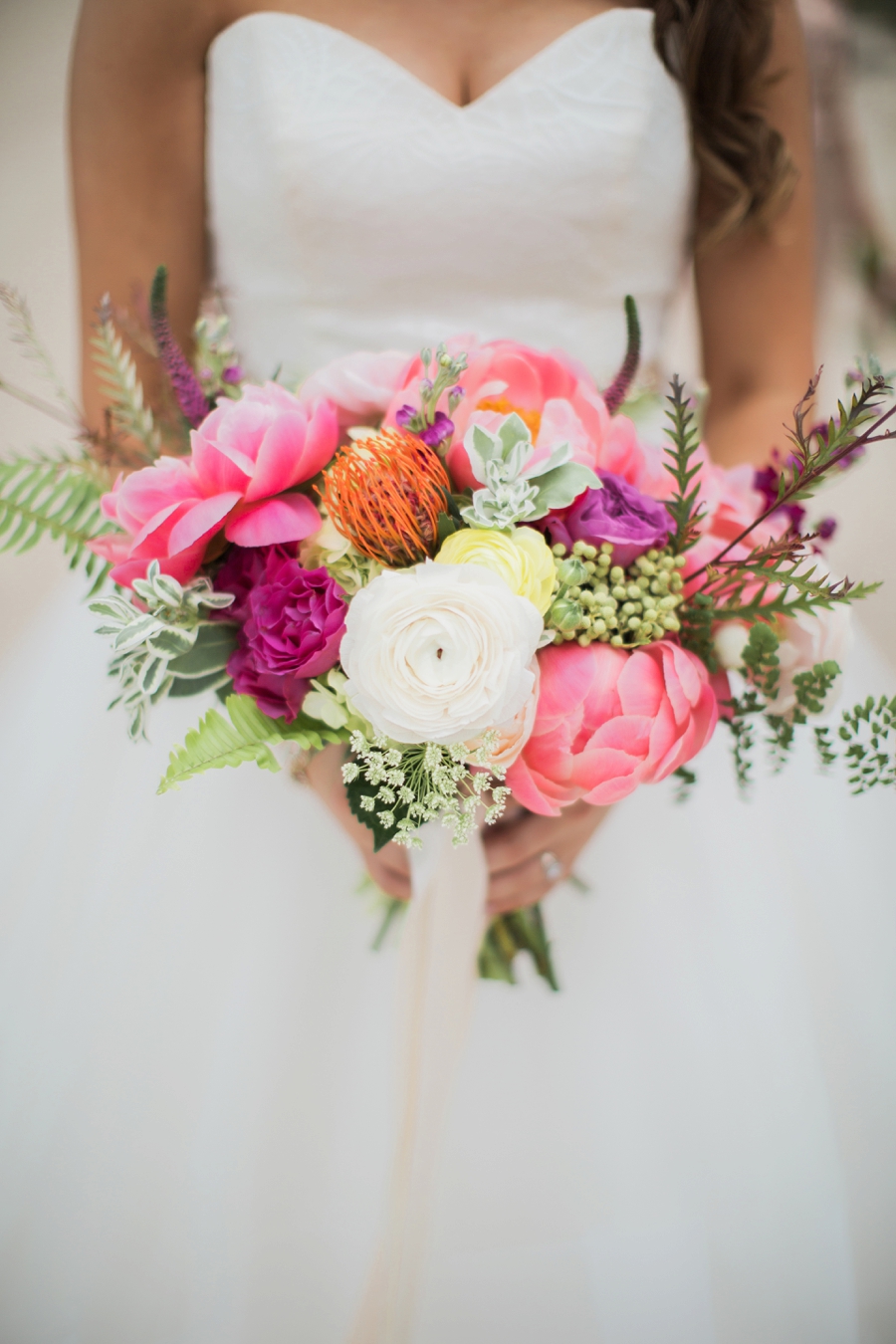 Chic Yellow & Pink Beach Wedding Ideas via TheELD.com